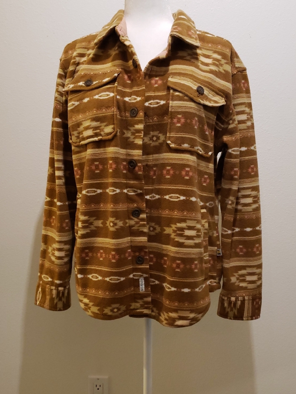 Women's Fleece Jacket Horizon Bass Creek Outfitters Tan and Pink